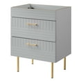 thumbnail image 1 of Vanity Cabinet (Sink not included), Light Grey Gray, Wood, Hotel Bedroom Bathroom, Modern Contemporary HB33622, 1 of 9
