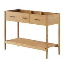 Vanity Cabinet (Sink not included), Natural, Wood, Mid Century Hotel Bedroom Bathroom, Modern Contemporary HB36357