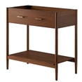 thumbnail image 1 of Vanity Cabinet (Sink not included), Walnut, Wood, Mid Century Hotel Bedroom Bathroom, Modern Contemporary HB36354, 1 of 10