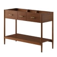 thumbnail image 1 of Vanity Cabinet (Sink not included), Walnut, Wood, Mid Century Hotel Bedroom Bathroom, Modern Contemporary HB36358, 1 of 10