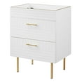 thumbnail image 1 of Vanity Cabinet (Sink not included), White, Wood, Hotel Bedroom Bathroom, Modern Contemporary HB33623, 1 of 9