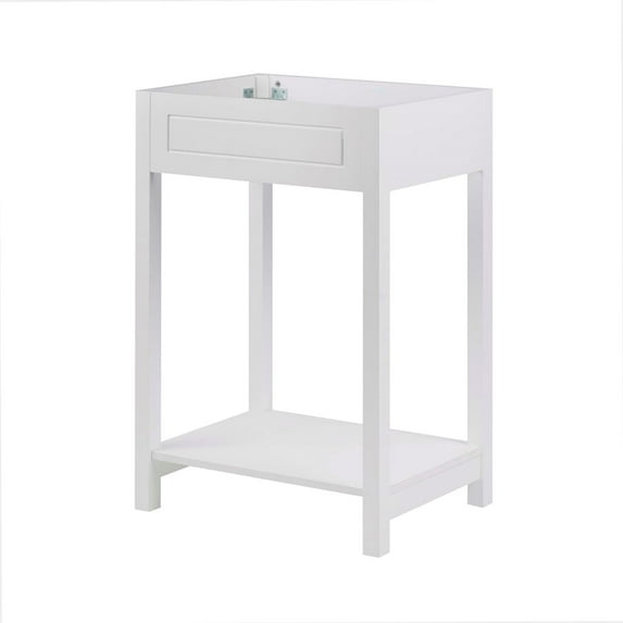 Vanity Cabinet (Sink not included), White, Wood, Hotel Bedroom Bathroom, Modern Contemporary HB34263