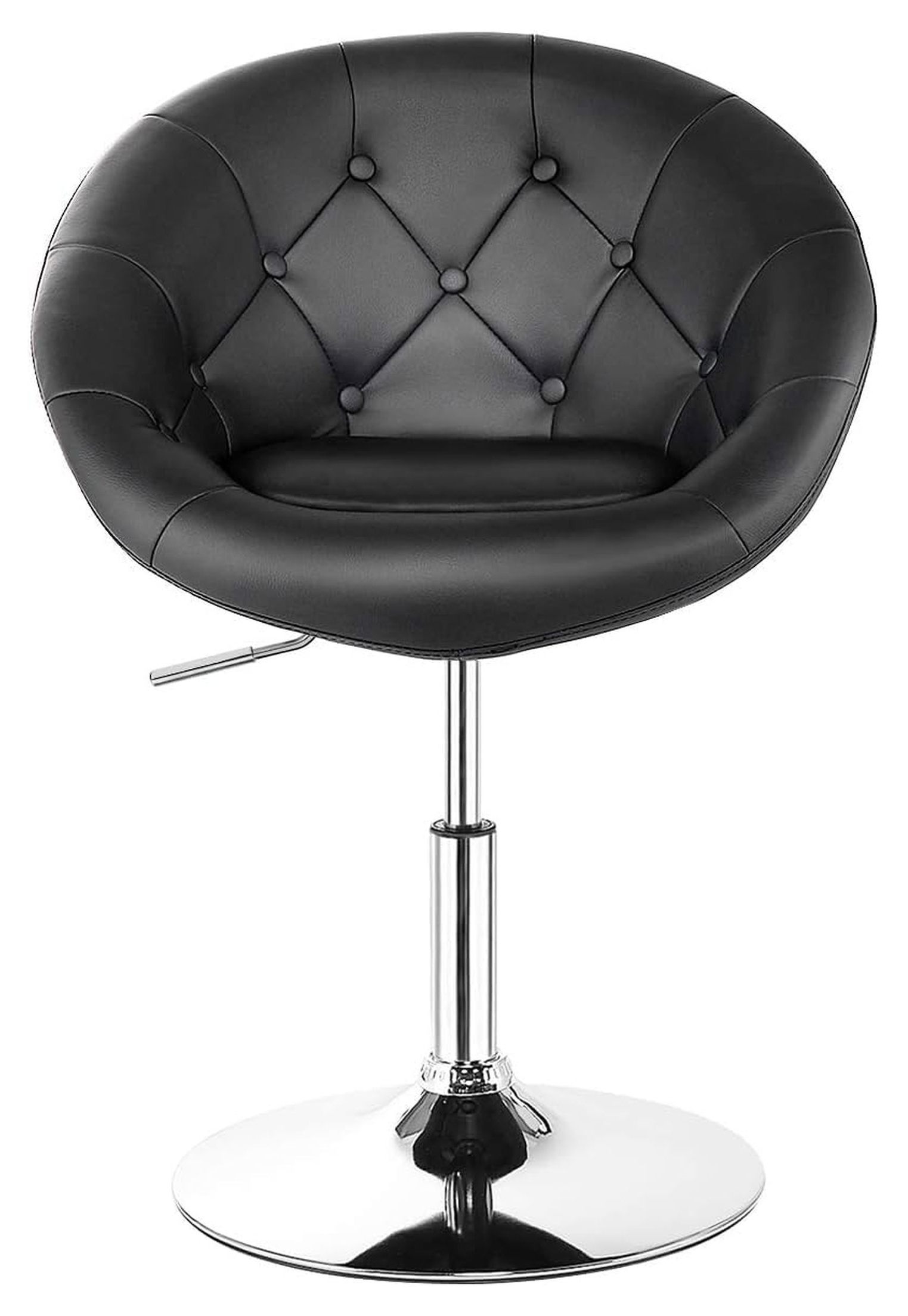 Vanity Chair with Back, Modern Swivel Height Adjustable Makeup Chair ...