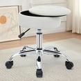 thumbnail image 1 of Vanity Chair with Wheels Adjustable Vanity Stool with Storage Swivel Vanity Stool for Vanity Rolling Makeup Chair White, 1 of 7