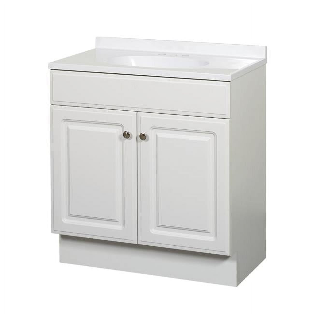 Zenna Home 30" White Laminated Engineered Wood Vanity Combo