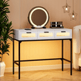 Vanity Desk with Lights 2in1 Contemporary Makeup Vanity Table Study