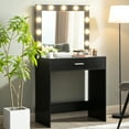 thumbnail image 1 of Vanity Desk With Mirror And Lights, Black Dressing Table Extensive Storage For Drawer, 1 Level Dresser, 3 Adjustable Lighting Modes Bedroom Rich Storage,, 1 of 3