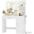 Vanity Desk with Mirror and Lights, Makeup Vanity Desk Table with