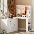 Vanity Desk with Mirror and Lights, Makeup Vanities with Charging