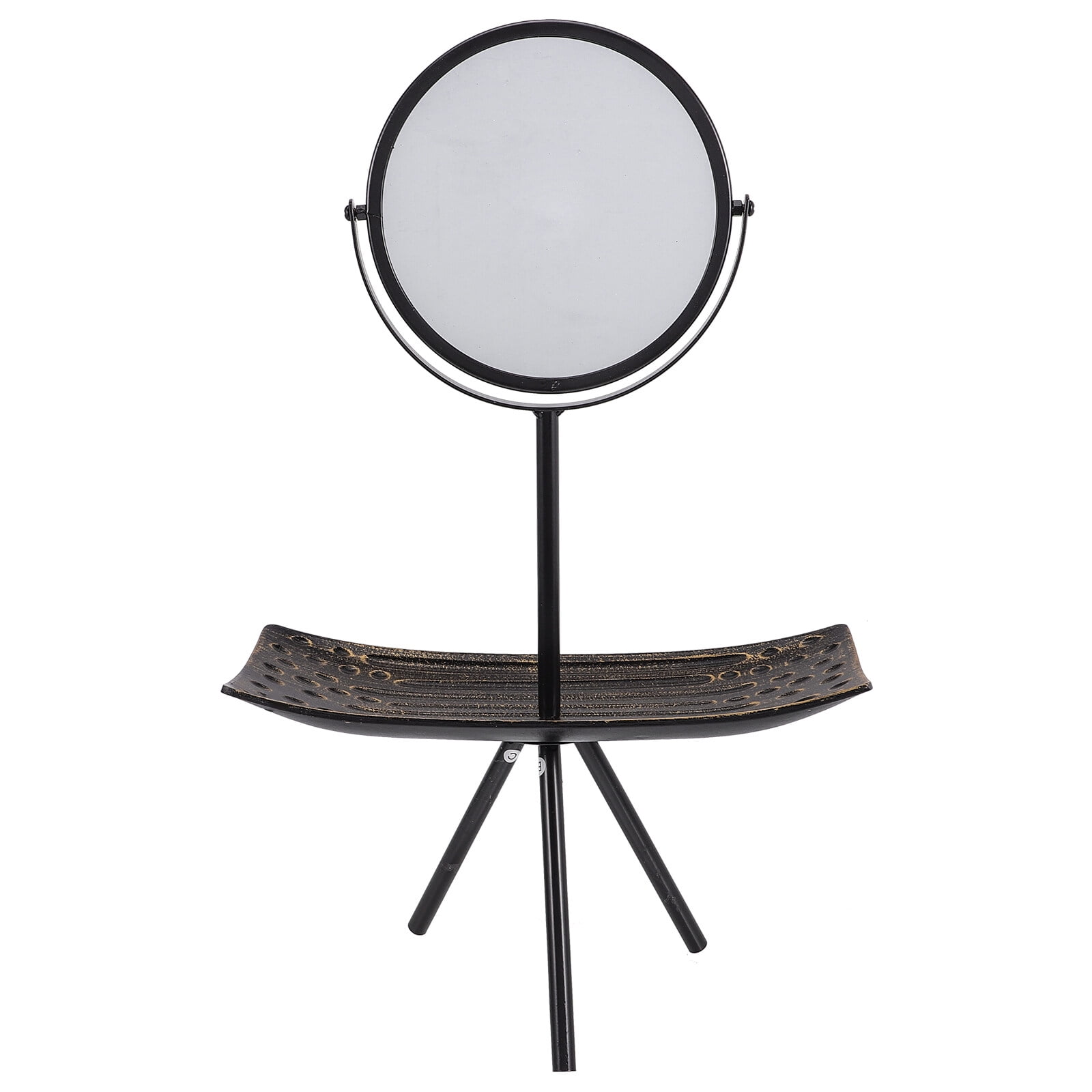Vanity Desk Mirror with Jewelry Tray European Style Desktop Makeup