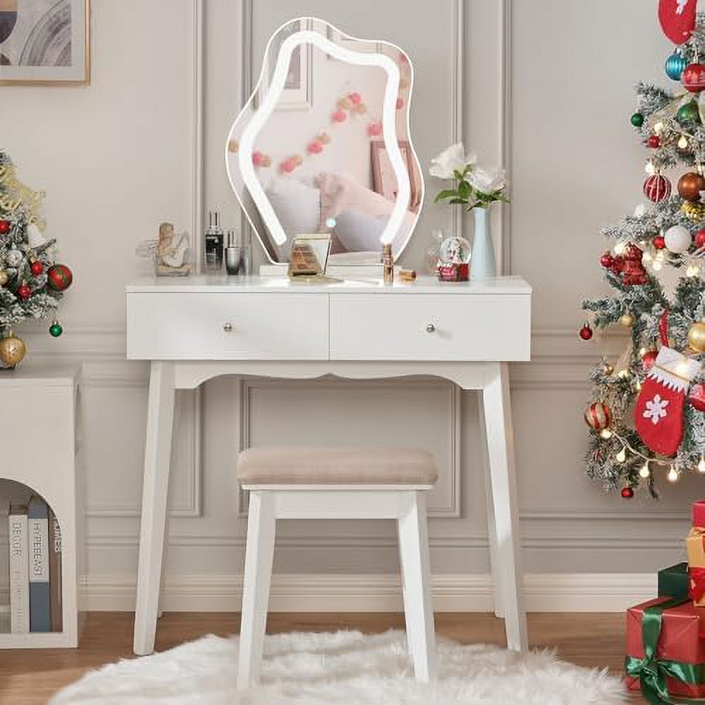 Vanity Desk Vanity Set with LED Lighted Mirror Vanity Table Set 3