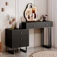 Vanity Desk with 3 Color Touch Screen Dimming Mirror Modern Dressing