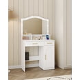 thumbnail image 1 of Vanity Desk with Large Lighted Mirror & Power Outlet, Makeup Vanity Table ,Drawers & Storage Cabinet, 1 of 7