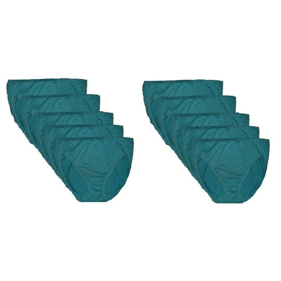 Vanity Fair 10-Pack Women's Seamless Hi Cut Panties, VF-13211, 8/XL