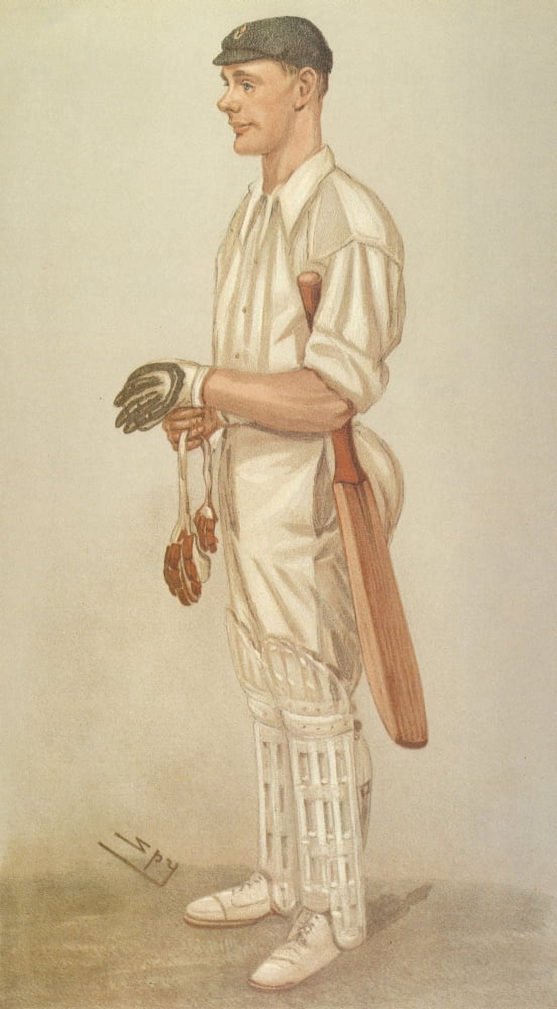 Vanity Fair 1901 Mr Gilbert Laird Jessop (cricketer) Canvas Art - Leslie M Ward (24 x 36)