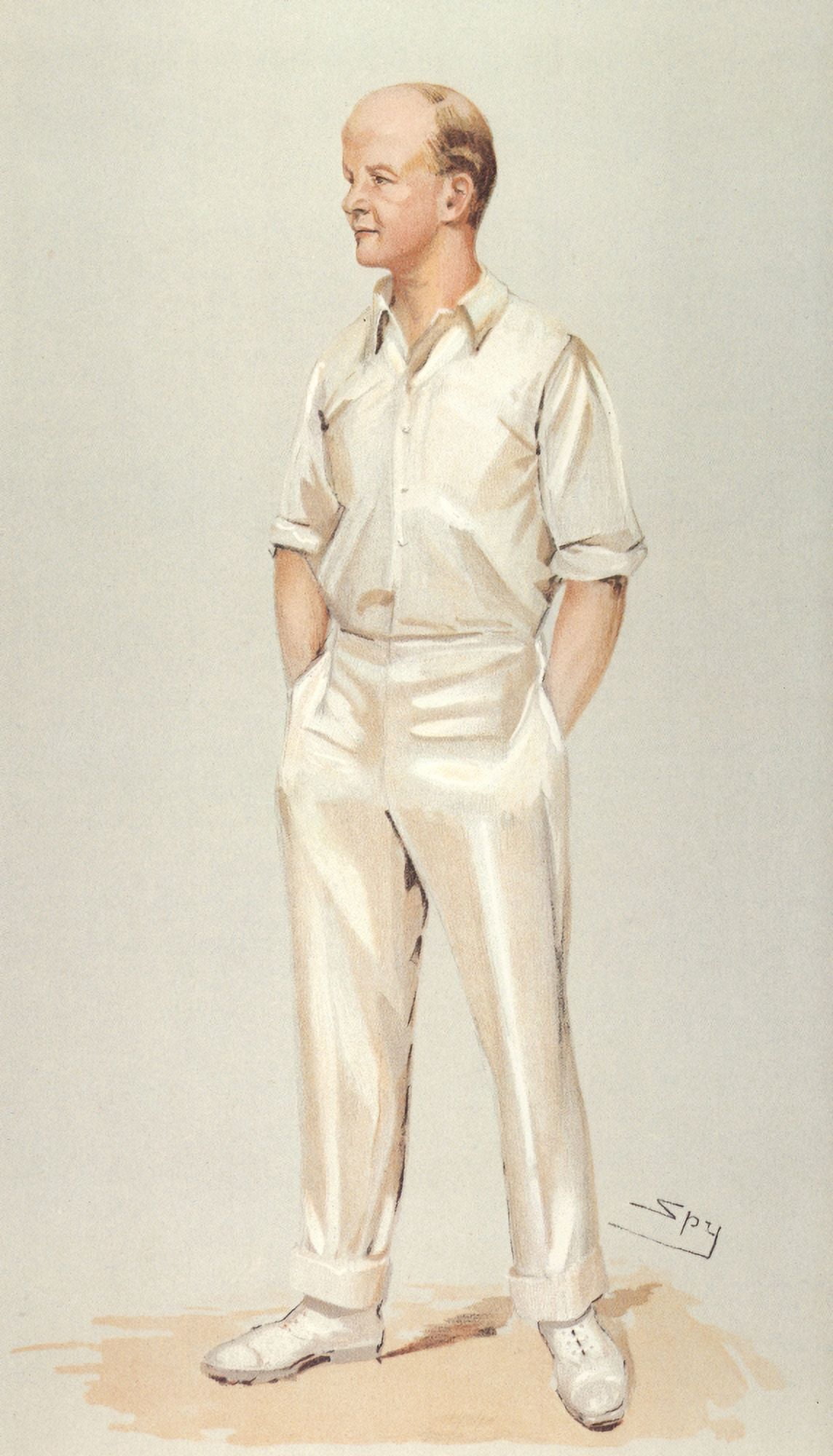 Vanity Fair 1903 Mr Pelham F Warner (cricketer) Canvas Art - Leslie M Ward (18 x 24)