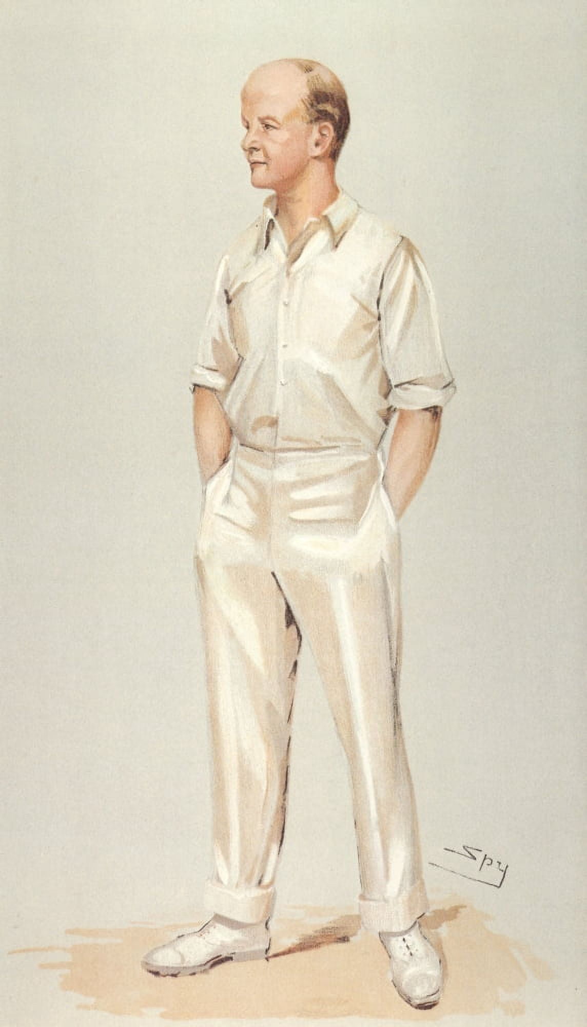Vanity Fair 1903 Mr Pelham F Warner (cricketer) Canvas Art - Leslie M Ward (24 x 36)