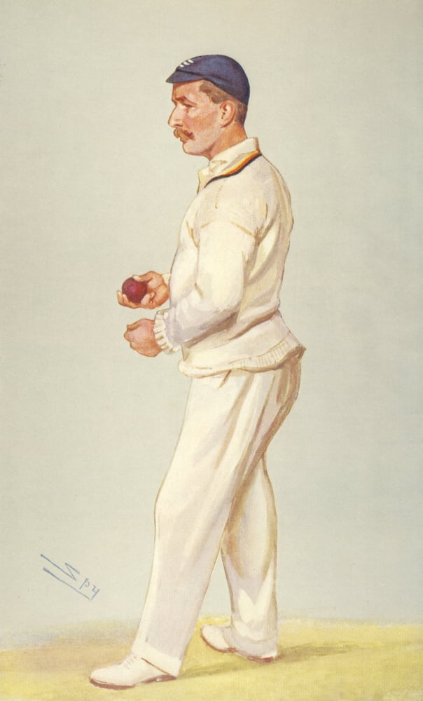 Vanity Fair 1907 Mr CM Wells (cricketer) Canvas Art - Leslie M Ward (18 x 24)