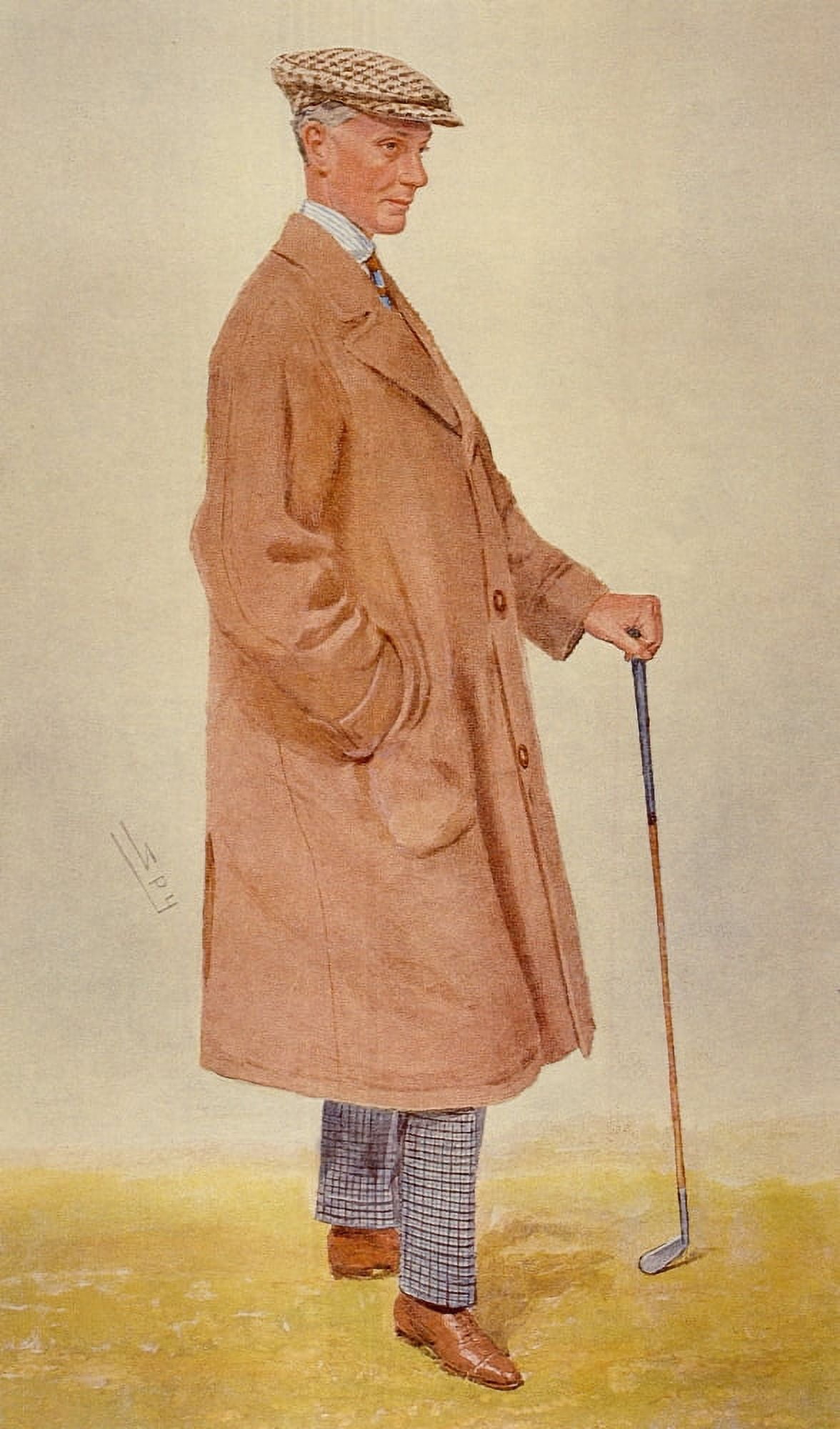 Vanity Fair April 1909 H Mallaby-Deeley (golfer) Canvas Art - Leslie M Ward (18 x 24)