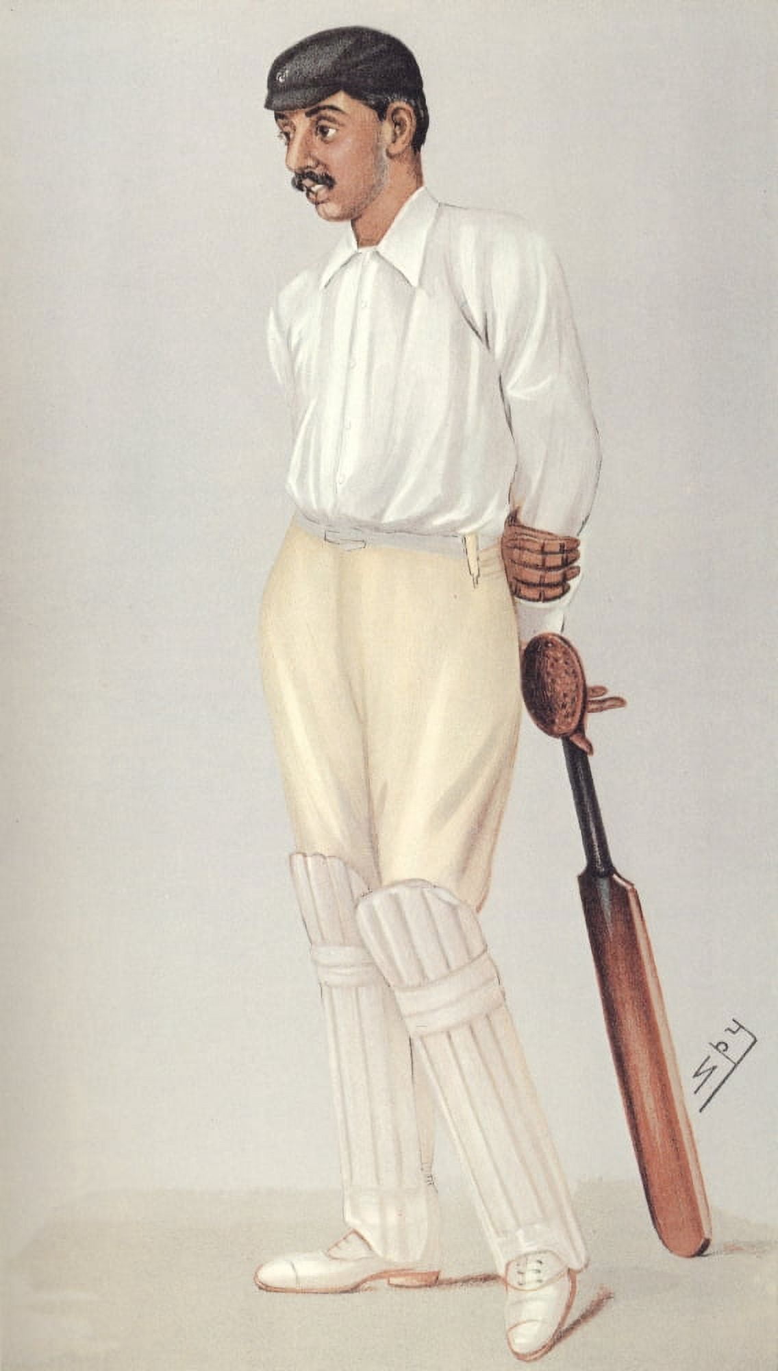 Vanity Fair August 1897 Kumar Shri Ranjitsinhji (cricketer) Canvas Art - Leslie M Ward (18 x 24)