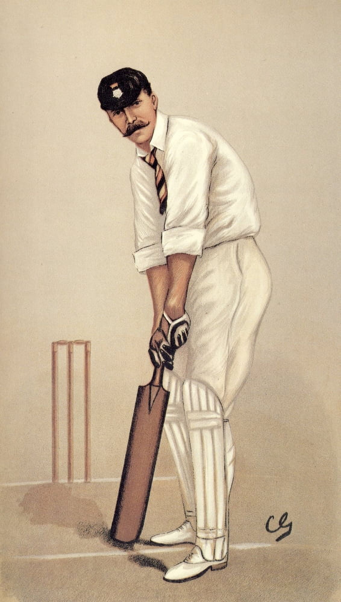 Vanity Fair August 1898 Captain Edward Wynyard (cricketer) Canvas Art - Sir Francis Carruthers Gould (24 x 36)