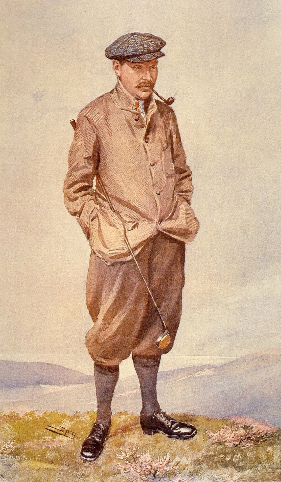 Vanity Fair August 1906 Mr Robert Maxwell (golfer) Canvas Art - Leslie M Ward (18 x 24)