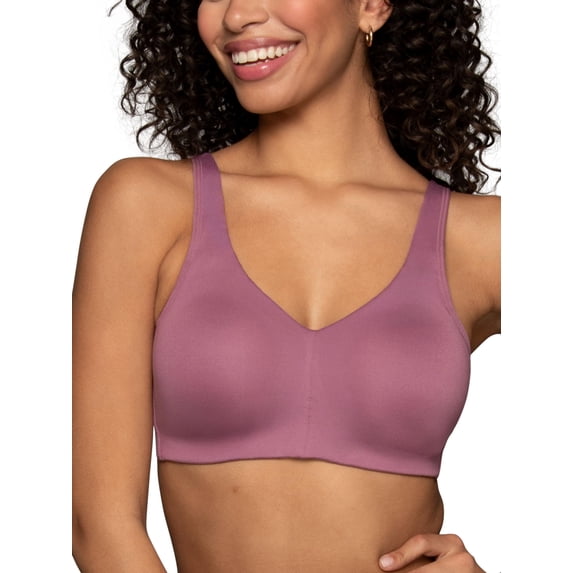 Vanity Fair Women's Wireless Bra, Soft Smoothing Fabrics, Simple Sizing Available S-3XL, Breathable Cups-Enchanted Mauve