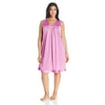thumbnail image 1 of Vanity Fair Coloratura Women`s Plus-Size Short Nightgown, 1X, Impatient Pink, 1 of 2