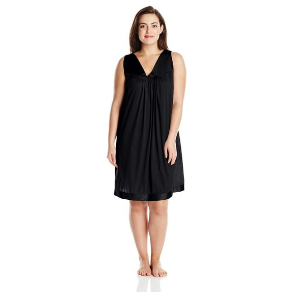 Vanity Fair Coloratura Women`s Short Nightgown, S, Strawberry Shortcake