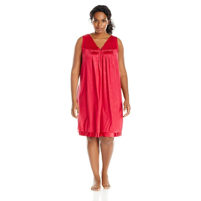 Vanity Fair Coloratura Women s Short Nightgown XL Cherries