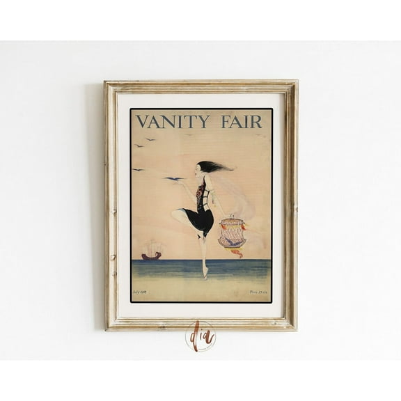 Vanity Fair Cover Vintage Poster, Gallery Wall Print, Eclectic Wall Art, Fashion Print, Bedroom Decor Wall Art, Modern Wall Decor, 8x12 UNFRAMED