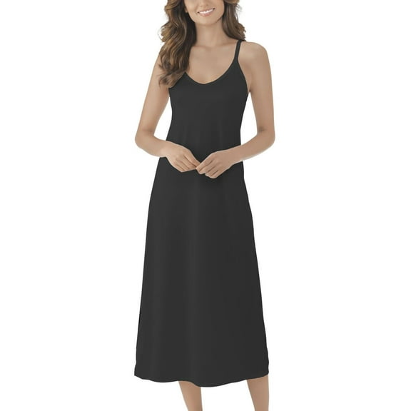 Women's Vanity Fair 1015832 32 Inch Spin Slip (Midnight Black 34)