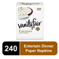 Vanity Fair Entertain Disposable Paper Napkins, White, 240 count