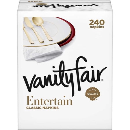 Vanity Fair Impressions Dinner Paper Napkins, 240 Count