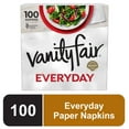 thumbnail image 1 of Vanity Fair Everyday 6.5 in x 6.35 in 2-Ply White Napkins (100 Count), 1 of 14