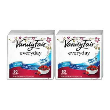 Vanity Fair Everyday Design Collection Napkins, 80 Count, Pack of 2