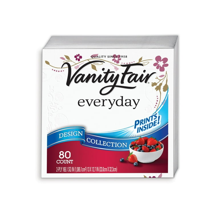 2025春の新作 Vanity Fair Large Everyday Dinner Paper Napkins, 80 Count 使い捨て食器
