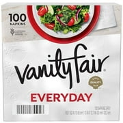Vanity Fair Everyday 6.5 in x 6.35 in 2-Ply White Napkins (100 Count)