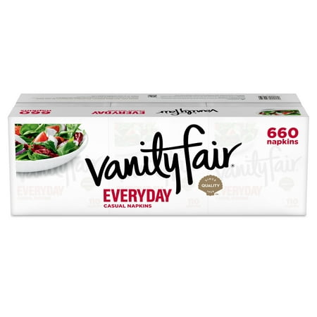 Vanity Fair Everyday Paper Napkins, 2-ply White, 660ct