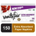 thumbnail image 1 of Vanity Fair Extra Absorbent Disposable Paper Napkins, White, 150 Count, 1 of 15