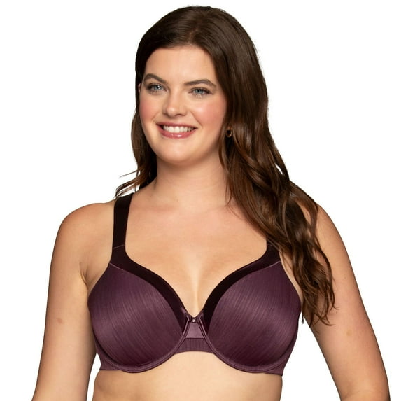 Vanity Fair Women's Illumination Full Figure Zoned-in Support Bra, Lightly Lined Cups up to DD, Underwire-Midnight Plum, C40