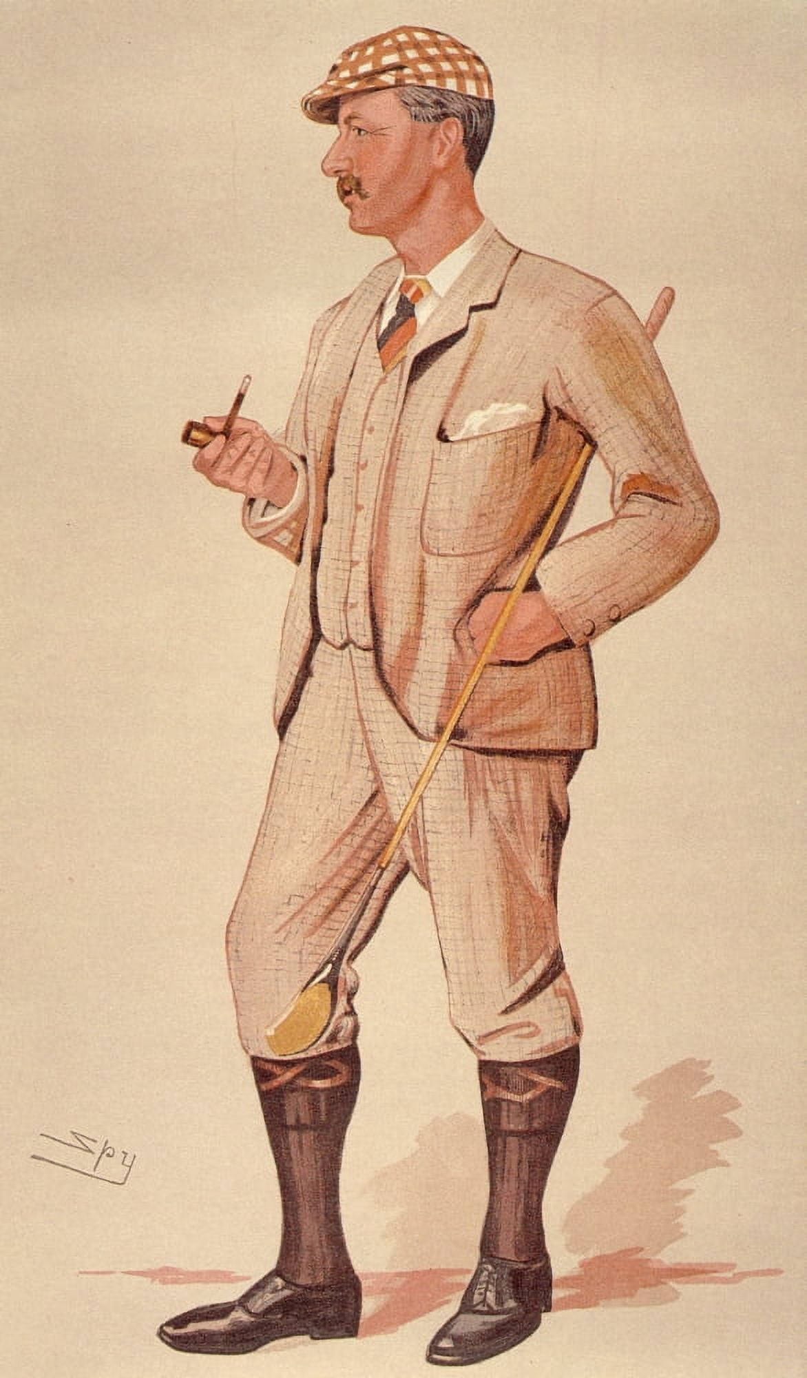 Vanity Fair July 1890 Mr Horace G Hutchinson (golfer) Canvas Art - Leslie M Ward (24 x 36)