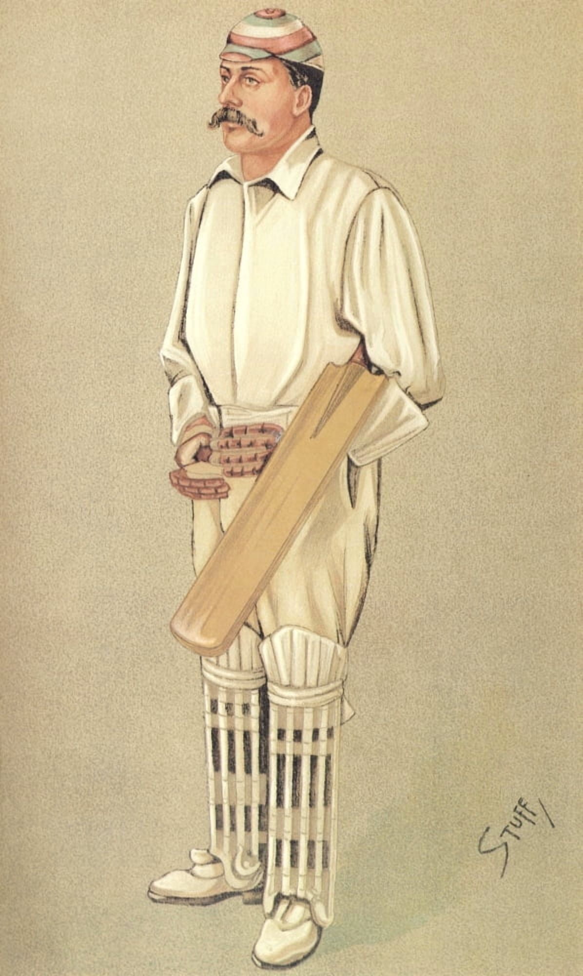 Vanity Fair July 1892 Mr Andrew Ernest Stoddart (cricketer) Canvas Art - Henry C Seppings Wright (24 x 36)