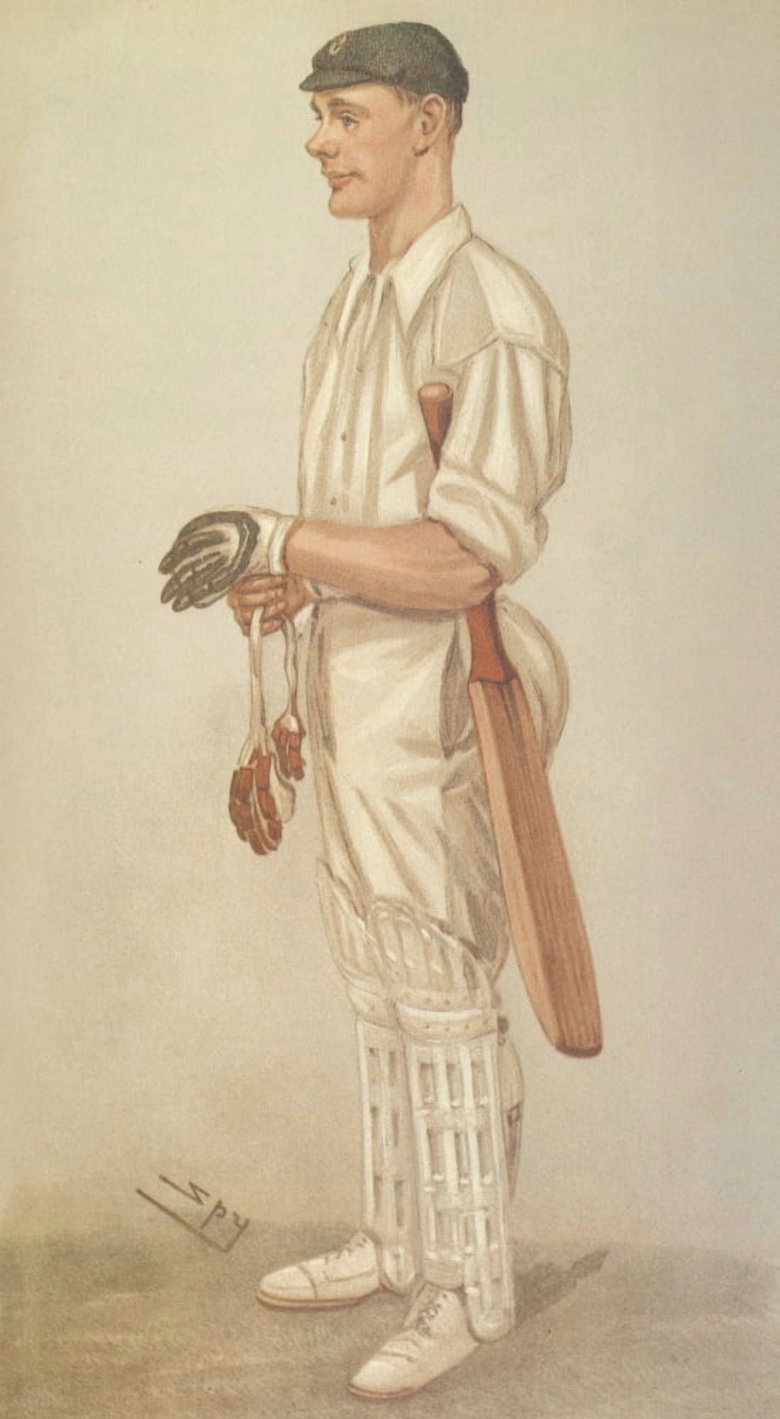 Vanity Fair July 1901 Mr Gilbert Laird Jessop (cricketer) Canvas Art - Leslie M Ward (18 x 24)
