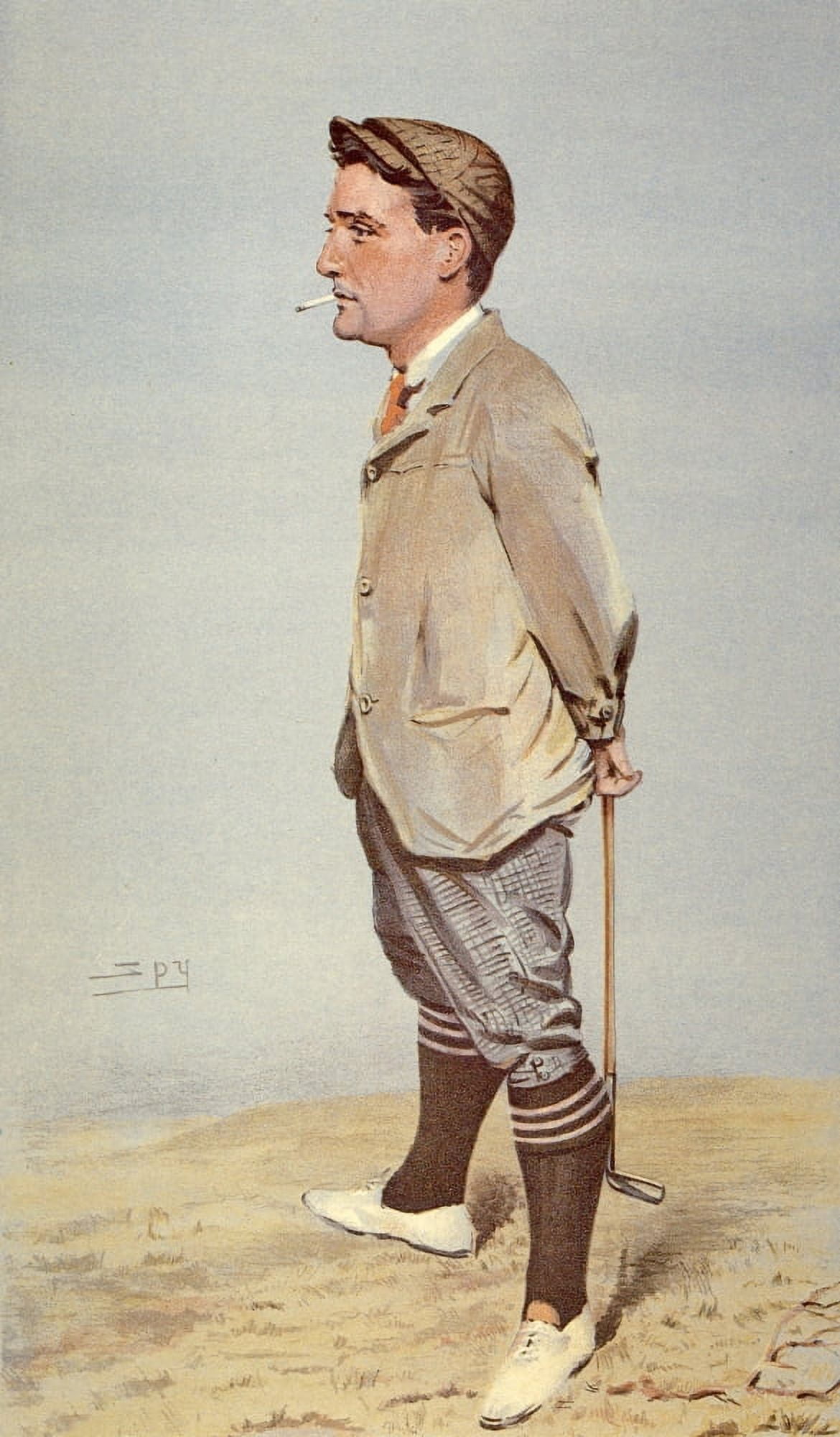 Vanity Fair July 1903 Mr Horace Harold Hilton (golfer) Canvas Art - Leslie M Ward (18 x 24)