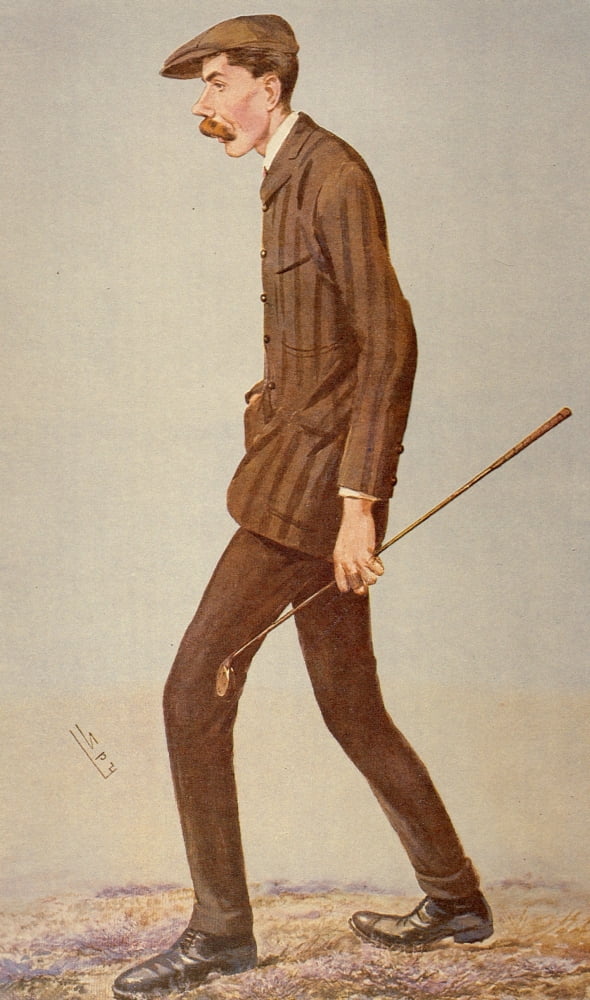 Vanity Fair June 1907 James Braid (golfer) Canvas Art - Leslie M Ward (18 x 24)