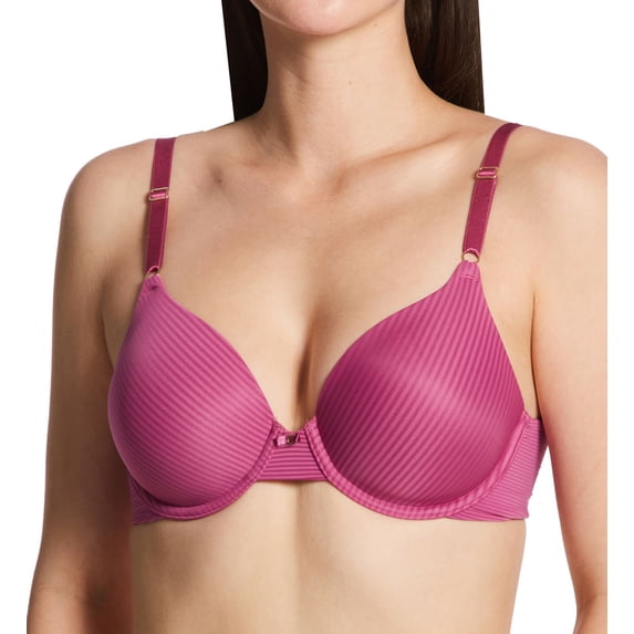Women's Vanity Fair 75345 Beauty Back Full Coverage Underwire Bra (Raspberry Stripe 36D)
