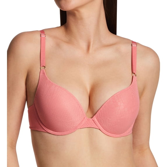 Women's Vanity Fair 2131101 Ego Boost Jacquard Push Up Bra (Portrait Pink Pattern 34B)
