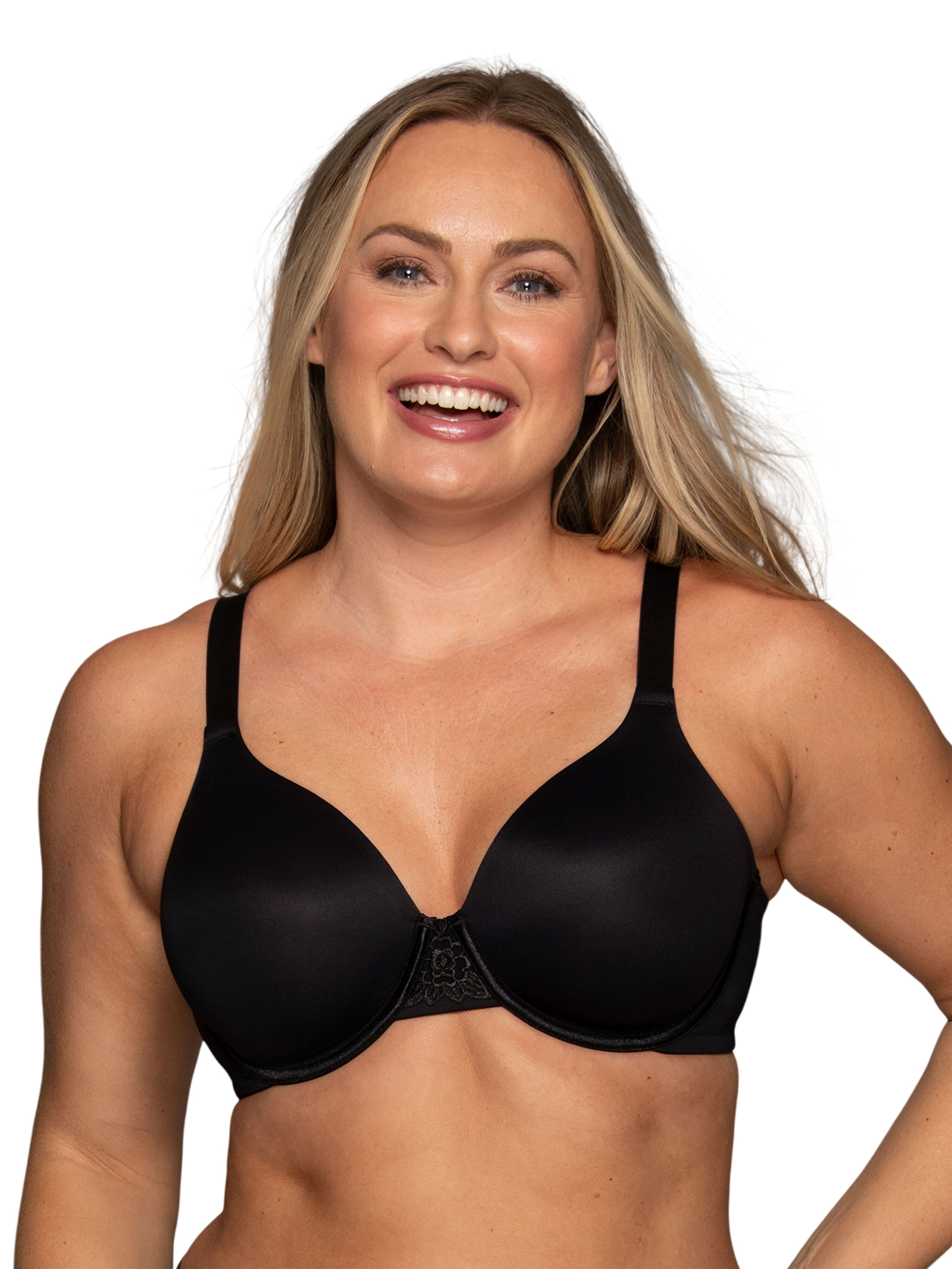 Vanity Fair Lingerie Women's Beauty Back Smoothing Underwire Bra, 4 Way Stretch Fabric, Lightly Lined Cups, Style 76380