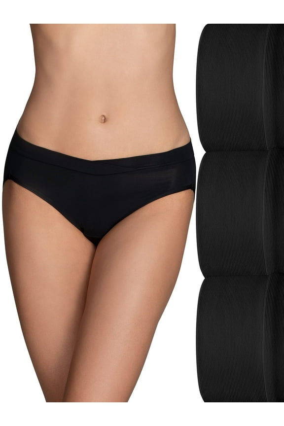 Women's Beyond Comfort Silky Stretch Bikini Underwear, 3-Pack